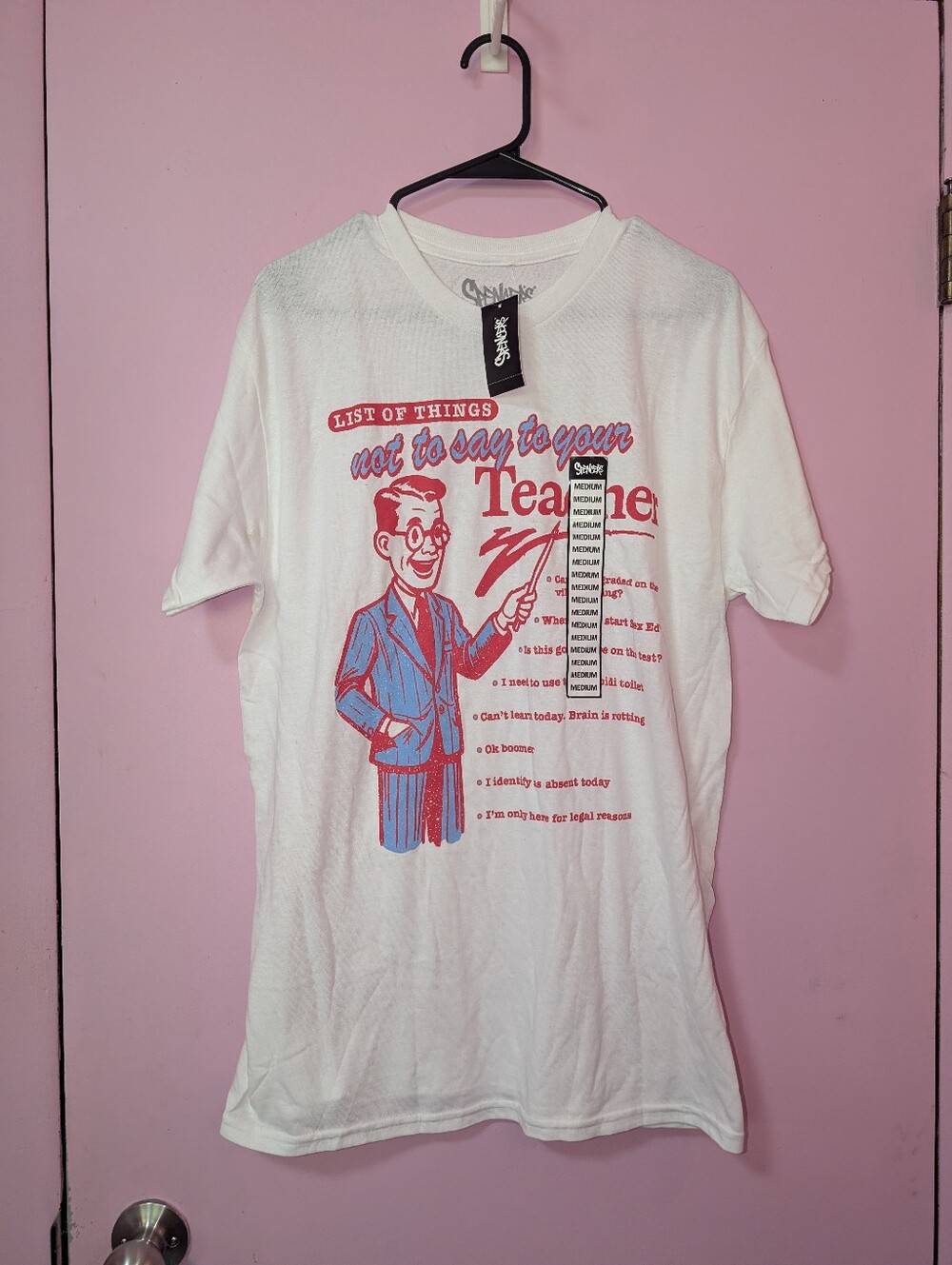 NWT Spencer's Things Not to Say to Your Teacher T-Shirt
